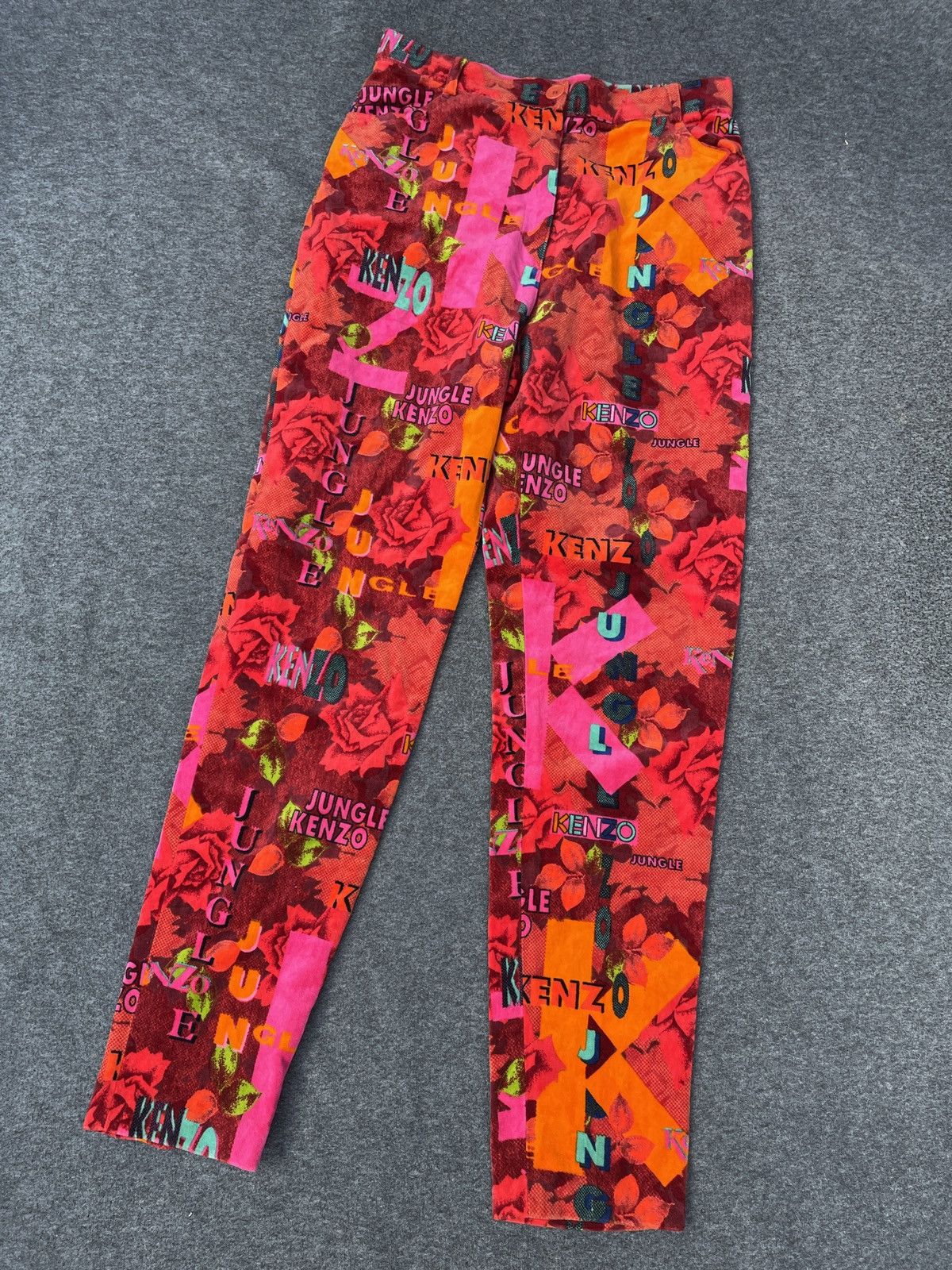 Kenzo rare kenzo jungle rose velvet Size 28" / US 6 / IT 42 - 1 Thumbnail