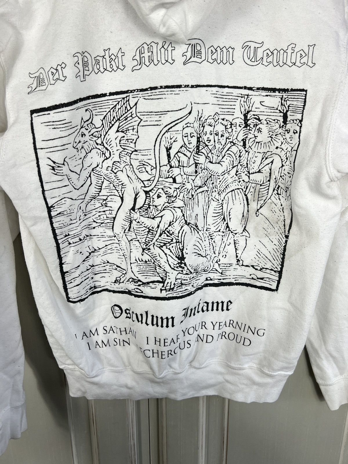 Band Tees × Fruit Of The Loom × Vintage VINTAGE BELPHEGOR GOATREICH FLESHCULT HOODIE BLACK METAL Size US S / EU 44-46 / 1 - 4 Thumbnail
