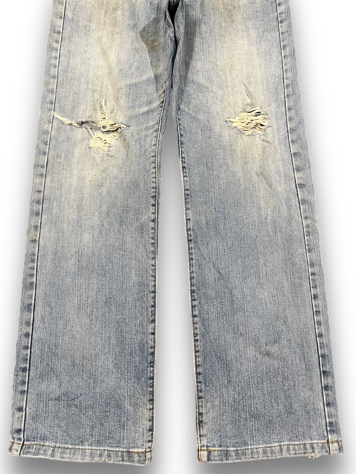 Blue Blue Japan × Japanese Brand Vintage Blue Way Distressed Denim Size US 31 - 3 Thumbnail