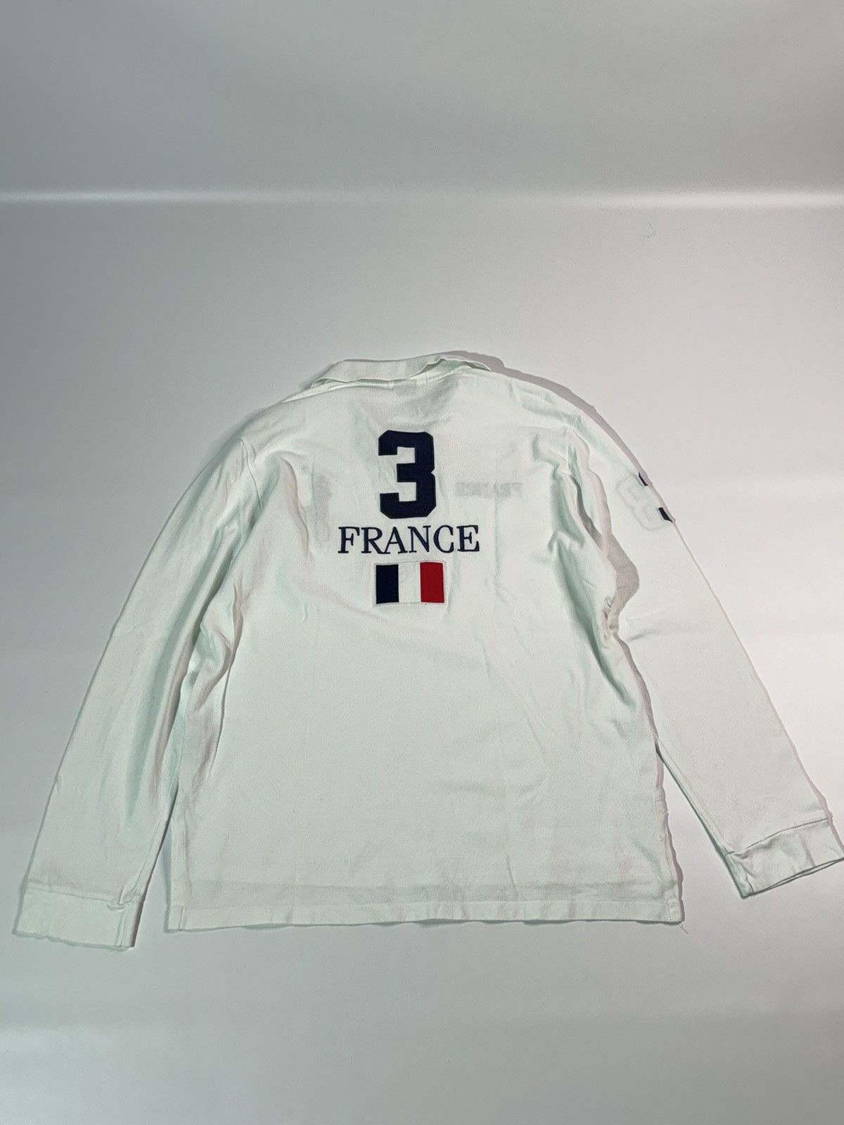 image of Polo Ralph Laurent France Chief Keef Y2K Swag Drill Rugby in White, Men's (Size XL)