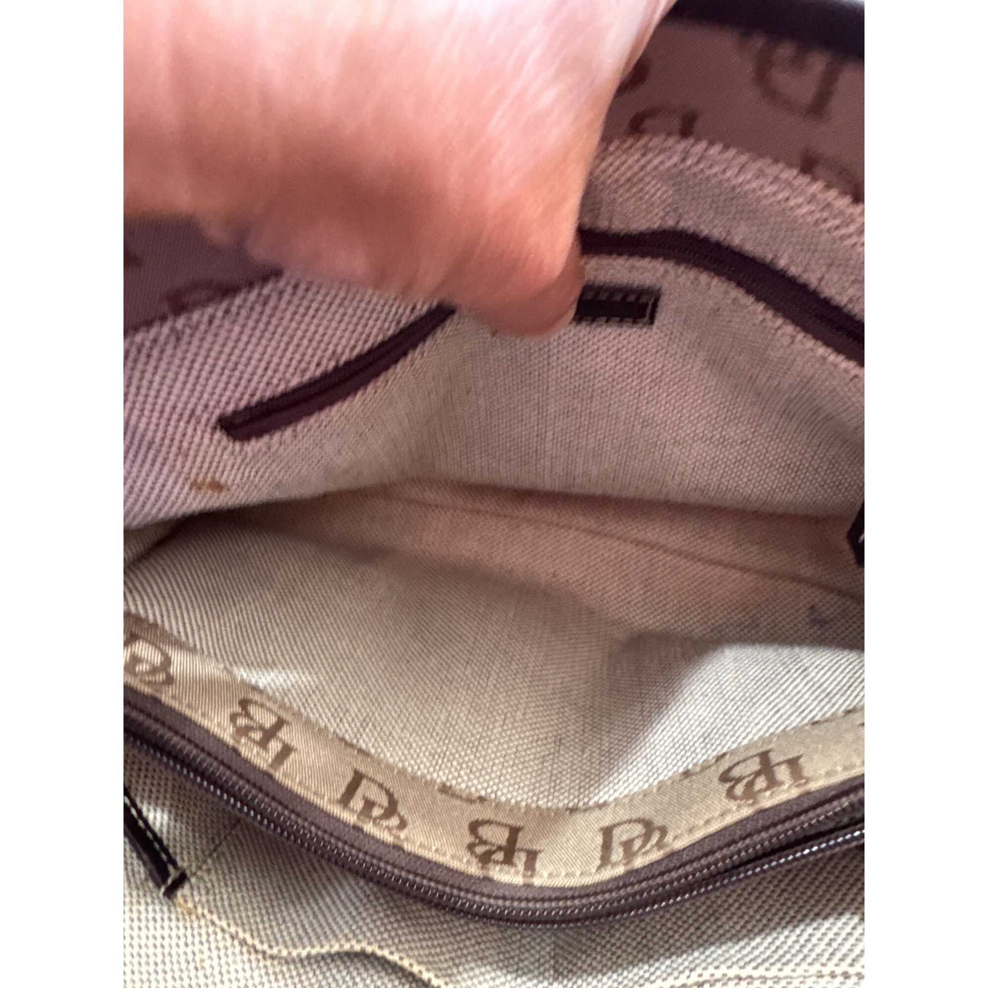 Dooney & Bourke Dooney Bourke womans Brown Leather Canvas Satchel Handbag SK Size ONE SIZE - 12 Thumbnail