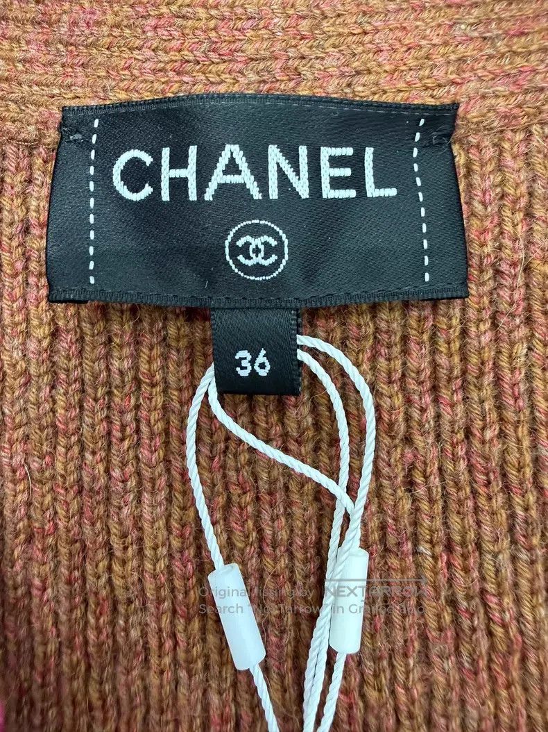 Chanel Chanel Orange cashmere alpaca wool vest Size XS / US 0-2 / IT 36-38 - 4 Thumbnail