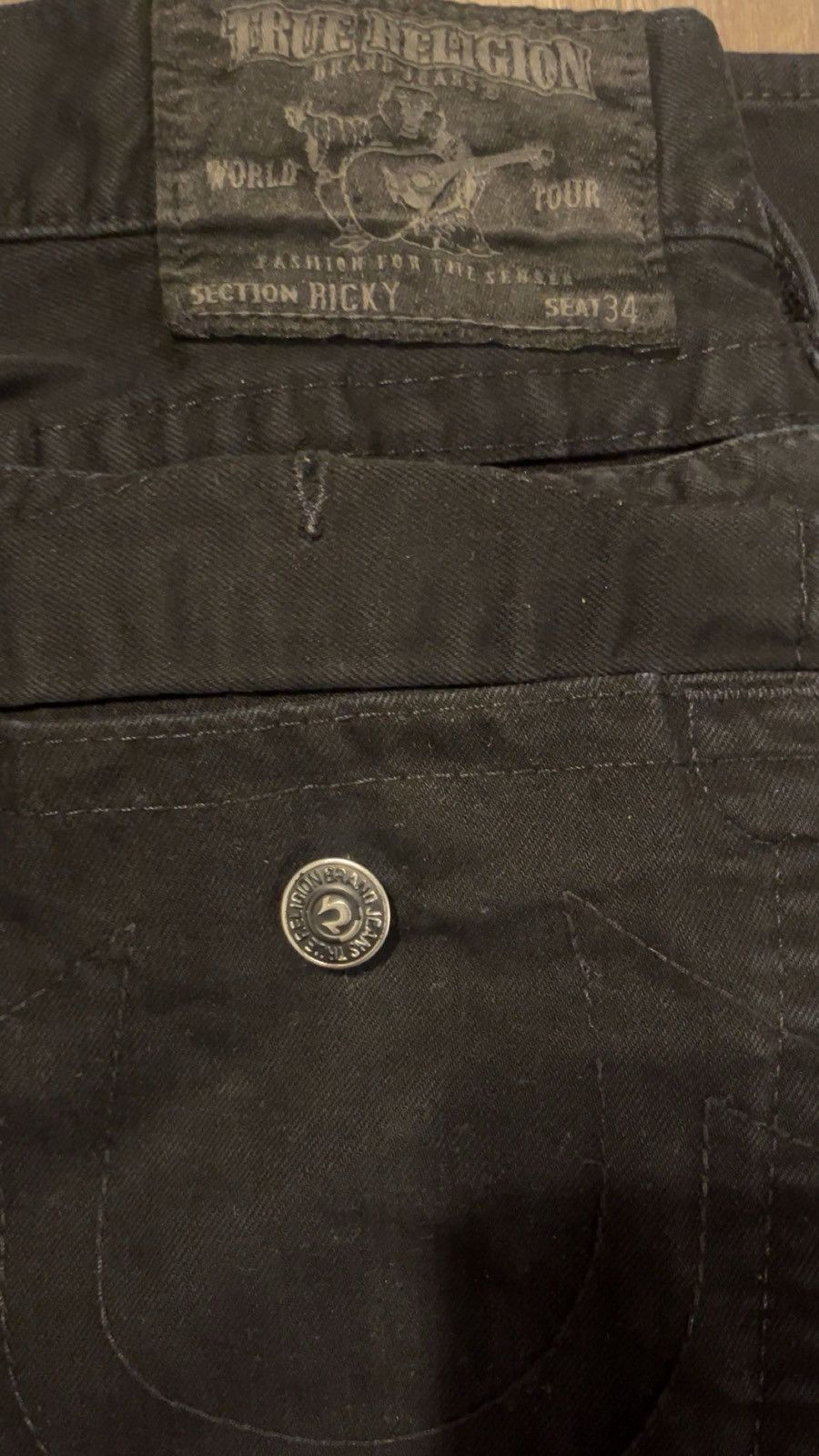 True Religion Men Black Ricky True Religion Denim jeans Size US 34 / EU 50 - 2 Thumbnail