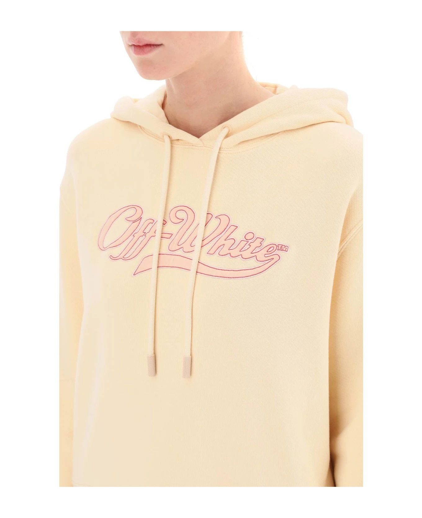 Off-White o1y1225 Logo Hoodie in Sand Size S / US 4 / IT 40 - 4 Thumbnail