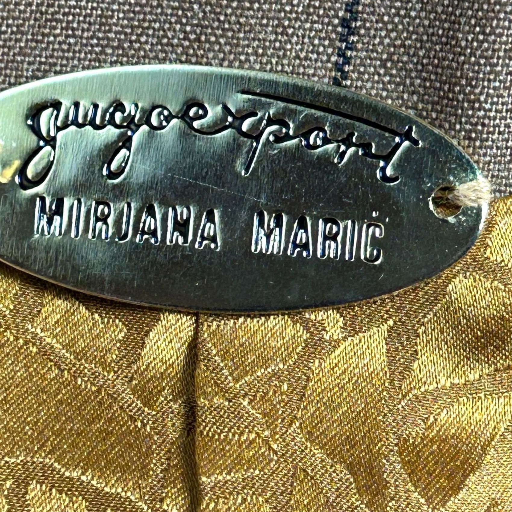 Vintage Vintage Jugoexport Mirjana Maric Womens Pinstripe Blazer Jacket Small Brown Size S / US 4 / IT 40 - 3 Thumbnail