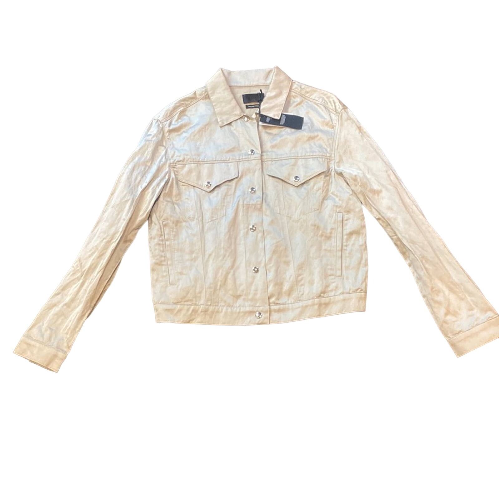 Rta RtA Erika buttoned boyfriend jacket S Ivory Shine Size S / US 4 / IT 40 - 2 Thumbnail