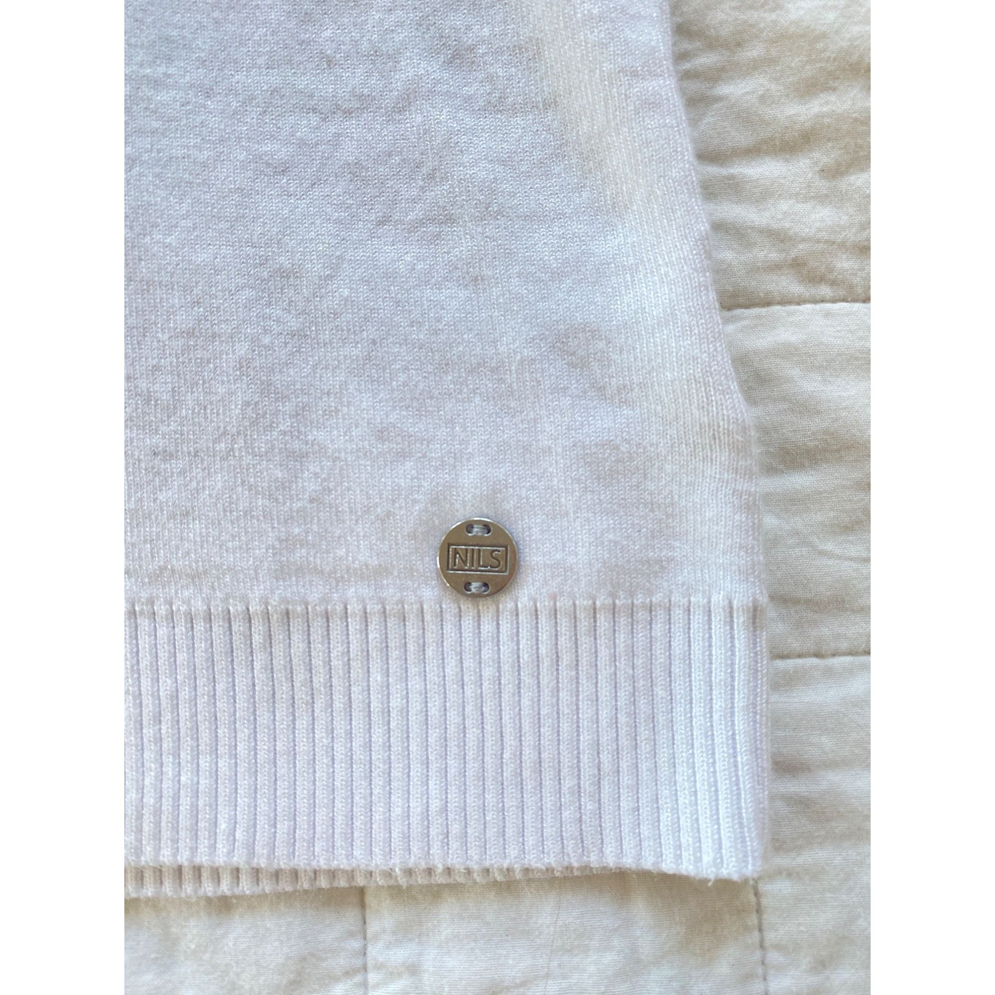 Designer Nils Skier 2 Knit Sweater Women's Large White Gray Nordic Ap Size L / US 10 / IT 46 - 11 Thumbnail