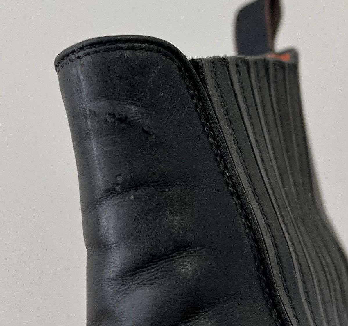 Santoni Santoni Leather Black Ankle Chelsea Boots Size US 8.5 / IT 38.5 - 9 Thumbnail