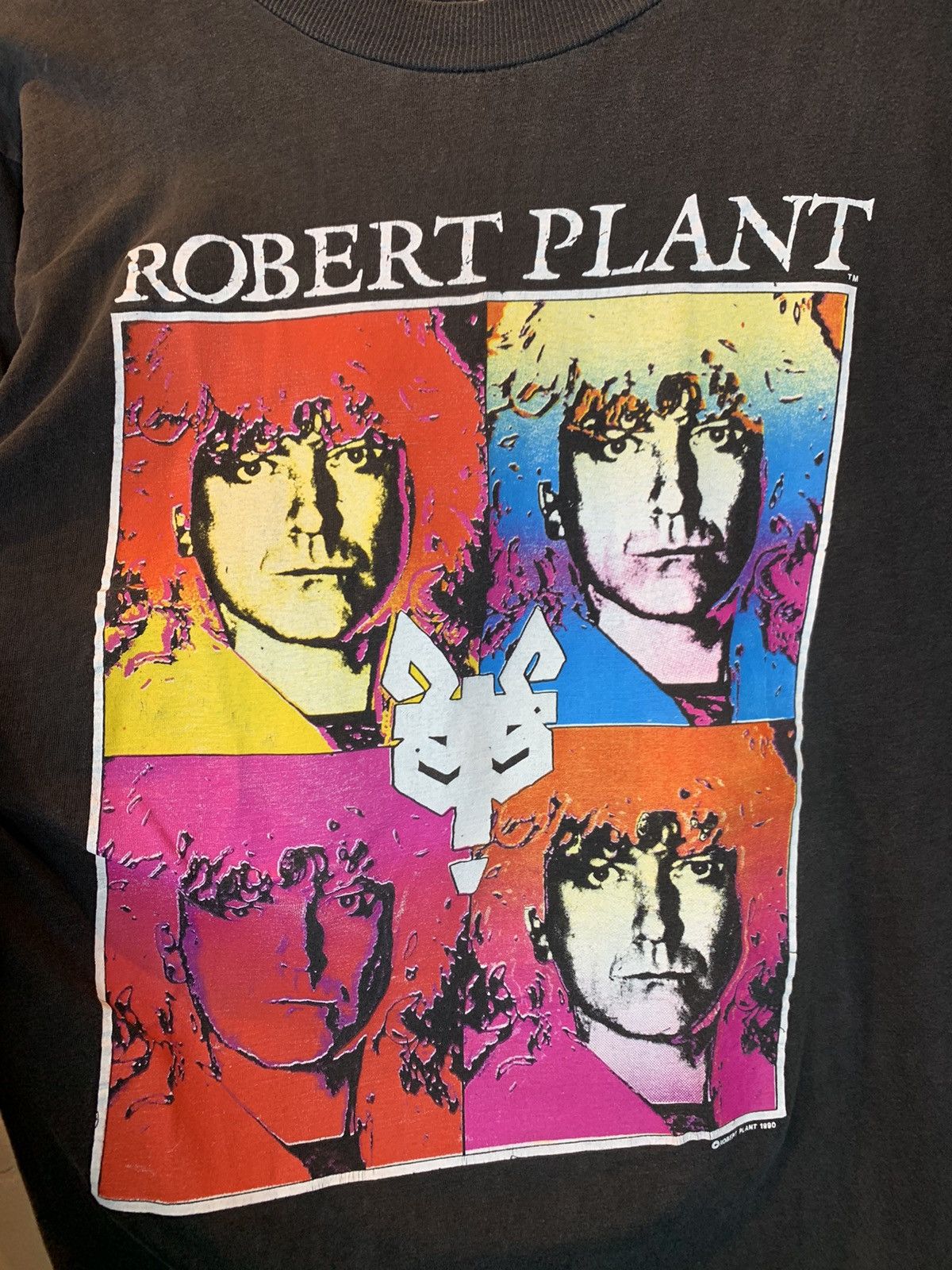 Band Tees × Led Zeppelin × Vintage *RARE* Vintage 1990 Robert Plant Manic Nirvana Art T-Shirt L Size US L / EU 52-54 / 3 - 3 Thumbnail