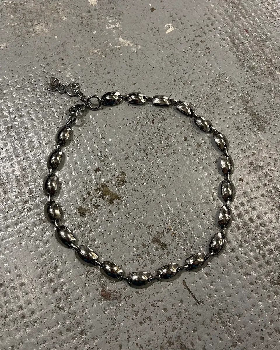 Dolce & Gabbana Dolce & Gabbana Grey Steel Cuban Link Necklace Size ONE SIZE - 2 Thumbnail