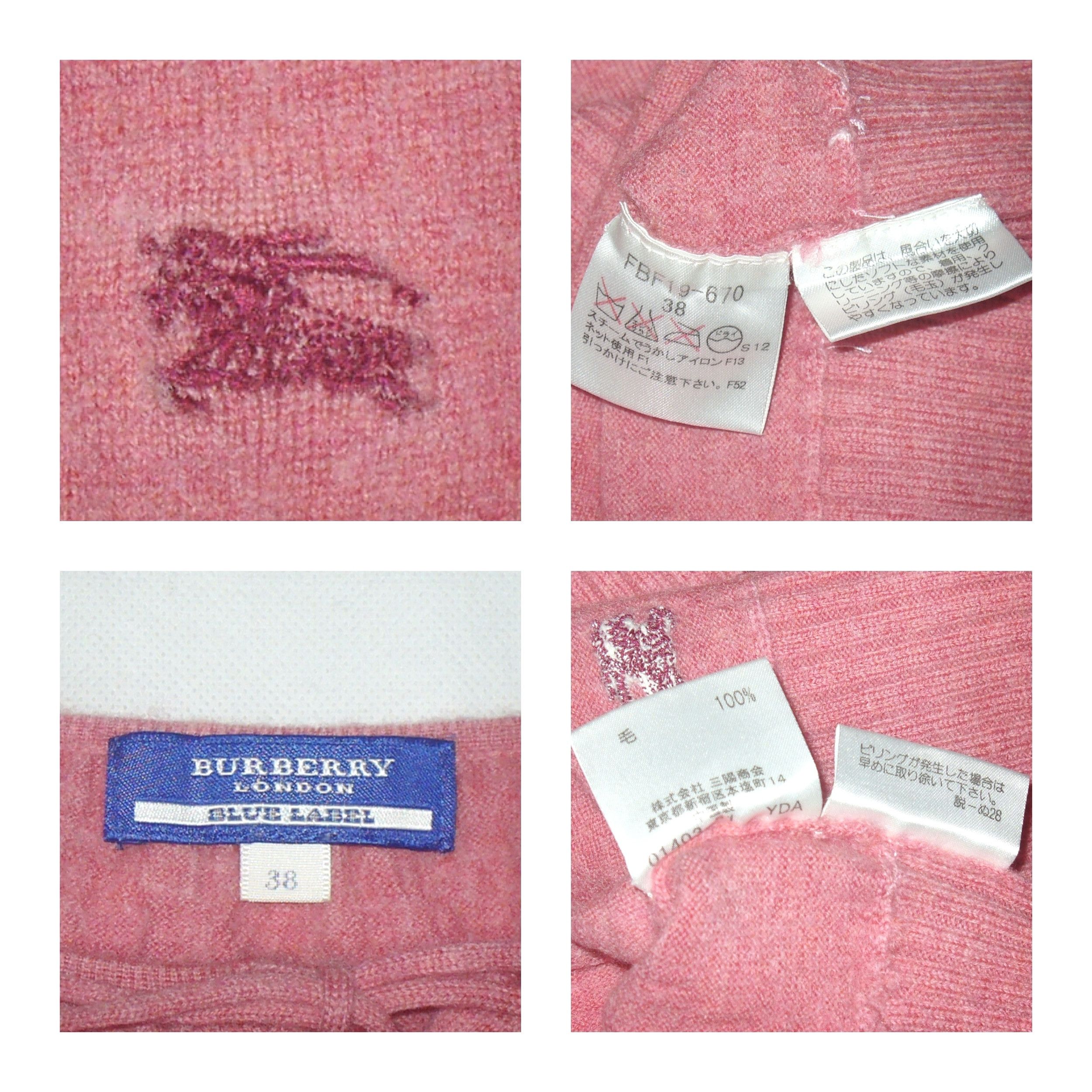 Burberry Burberry Blue Label pink colour jumper from Japan Size S / US 4 / IT 40 - 4 Thumbnail