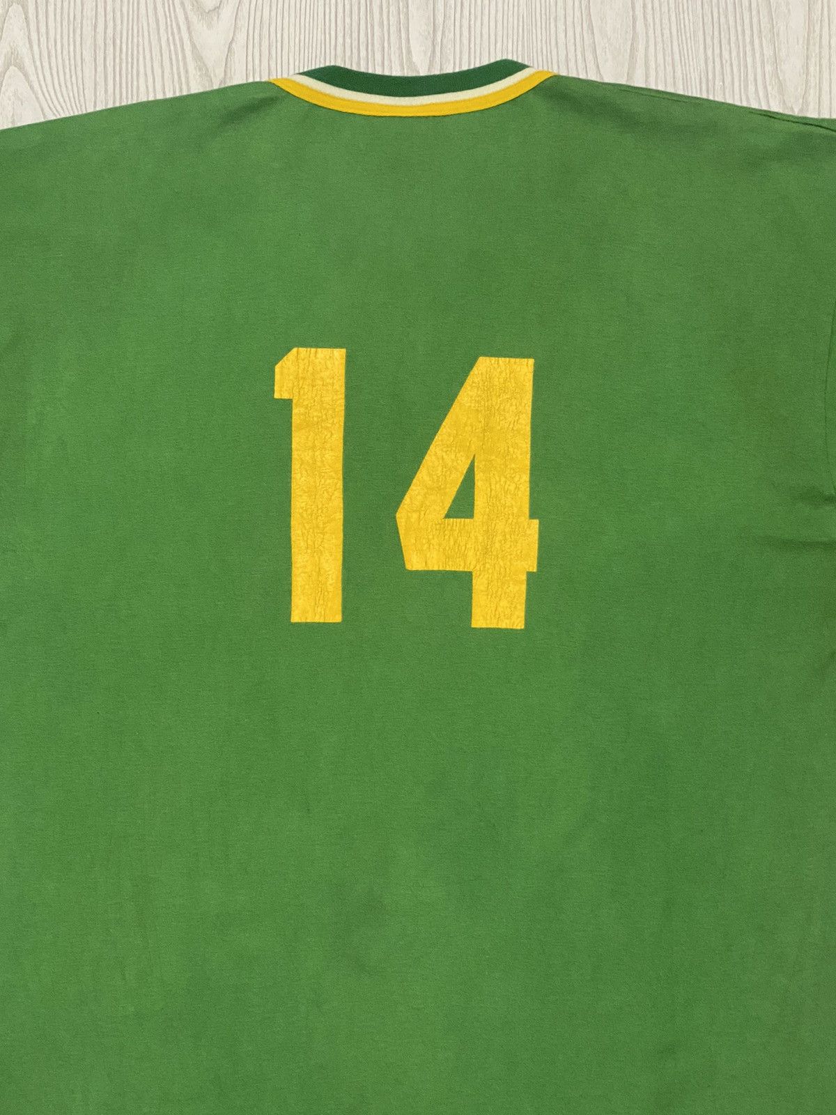 Japanese Brand × Russell Athletic × Vintage Vintage Ringer Tee Russel Athletic Shamrock No 14 Size US M / EU 48-50 / 2 - 6 Thumbnail