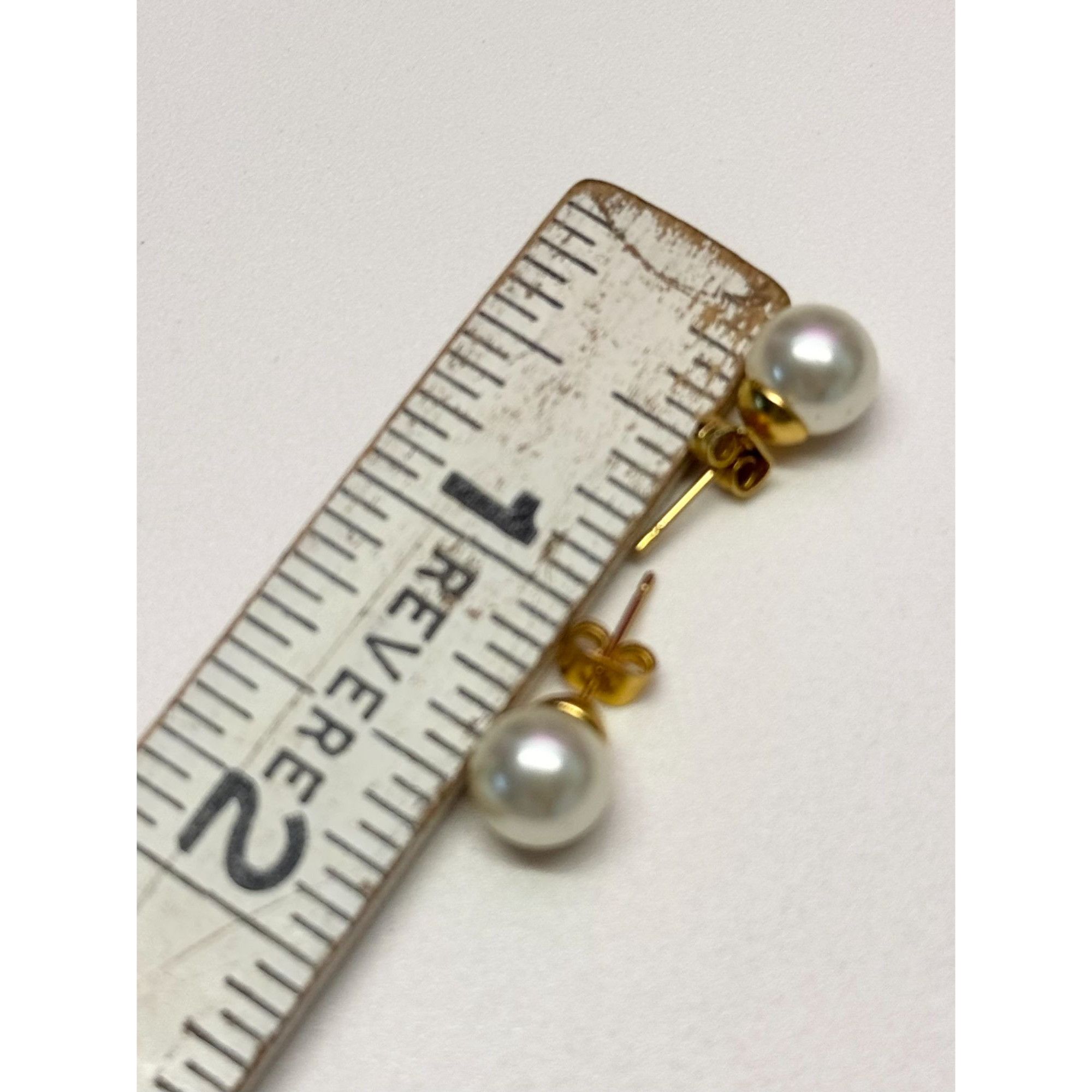 Vintage Vintage faux pearl stud earrings Size ONE SIZE - 4 Thumbnail