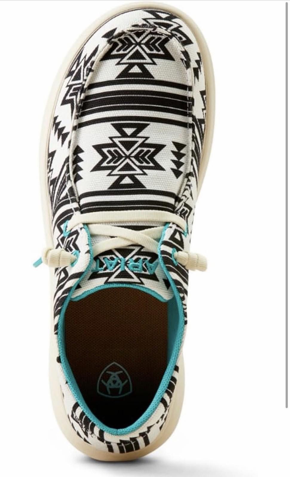 Unknown London Casual Slip-On Shoes with Black and White Geometric Pattern Size US 9 / EU 42 - 5 Thumbnail