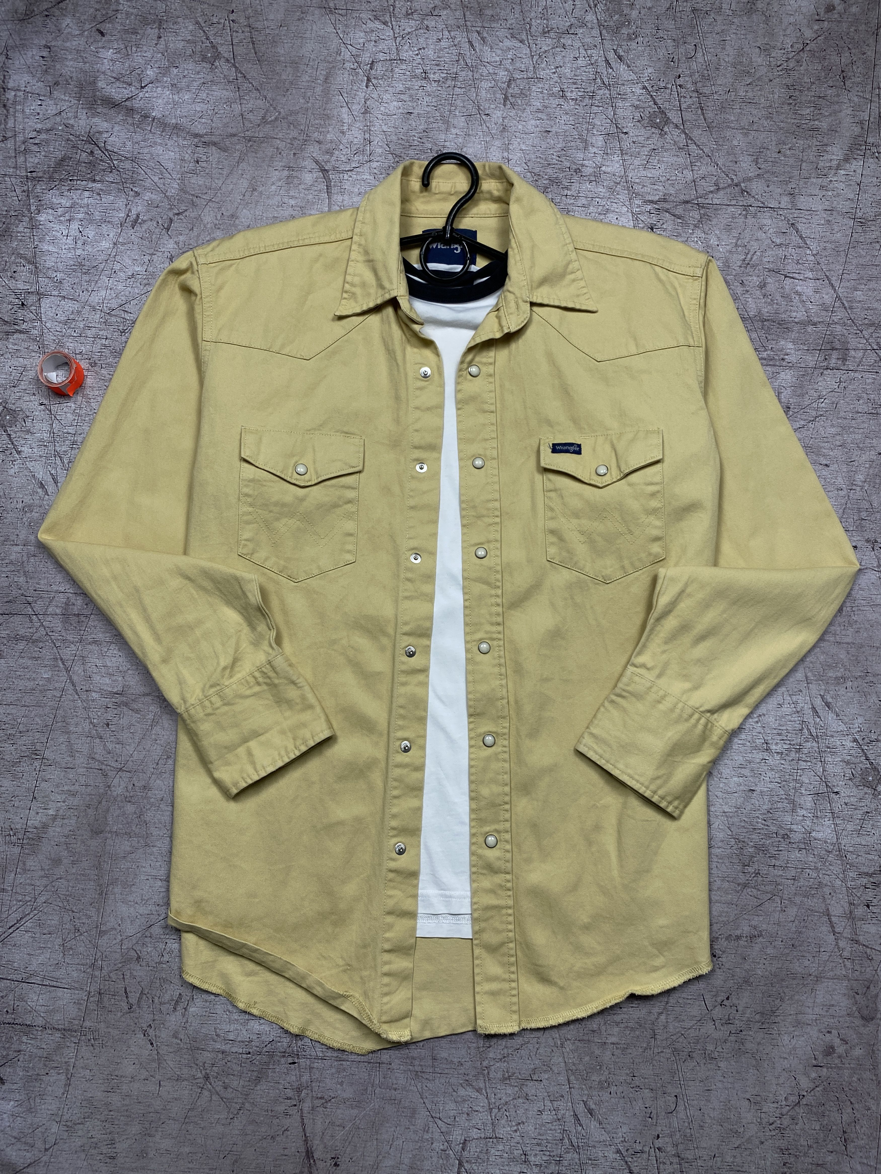 Vintage × Wrangler Wrangler 90s Vintage Mens Denim Shirt Size US L / EU 52-54 / 3 - 1 Thumbnail