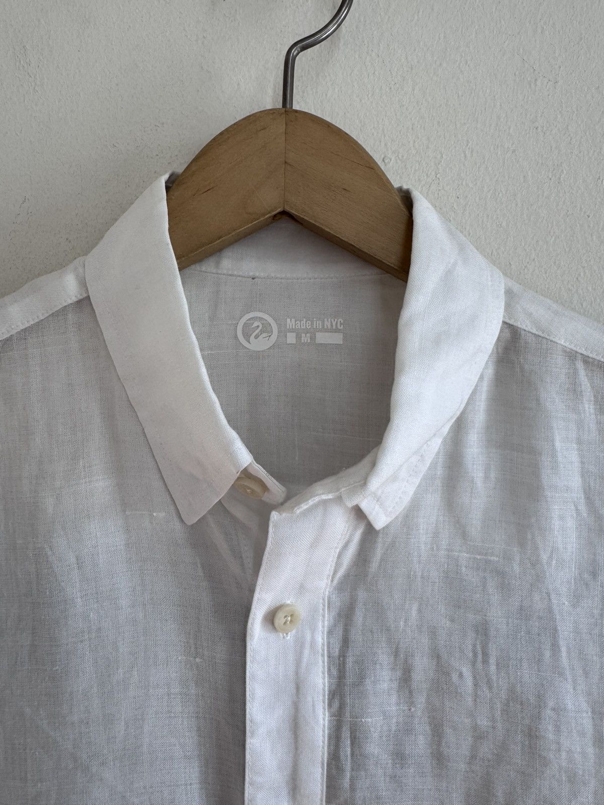 Outlier Outlier NYC Linen Shirt Custom Printed Sample White Size M Size US M / EU 48-50 / 2 - 3 Thumbnail