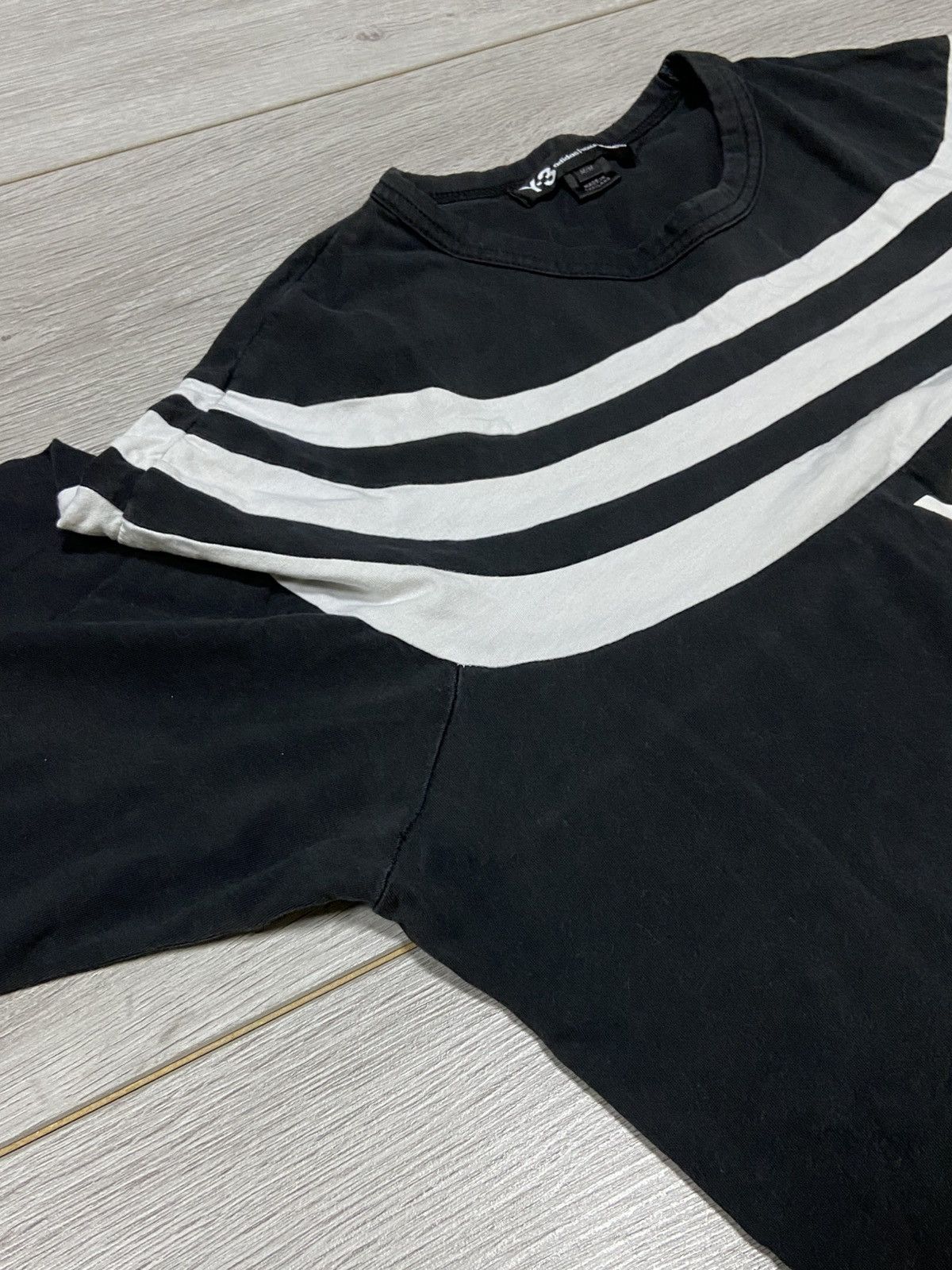Yohji Yamamoto Y-3 Yohji Yamamoto x Adidas long t-shirt around stripes Size US M / EU 48-50 / 2 - 8 Thumbnail