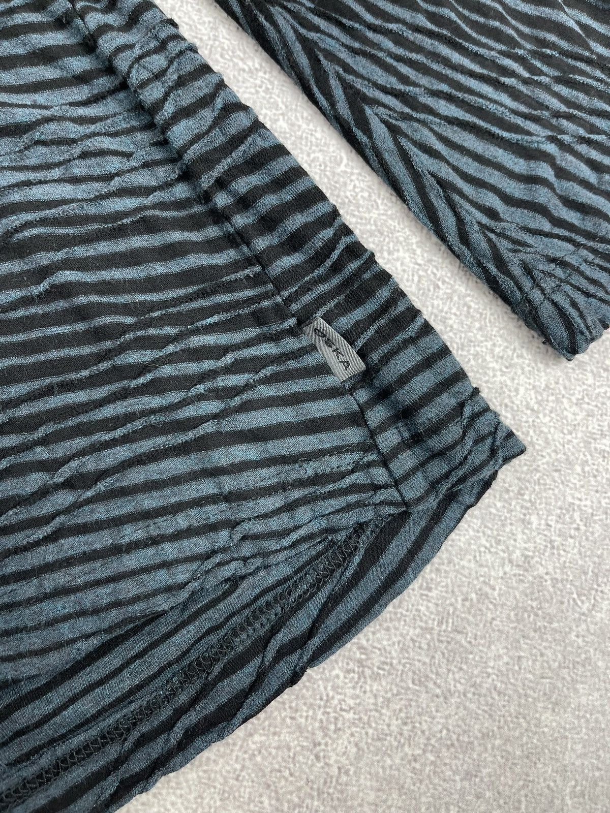 Japanese Brand Oska Striped Tunic Blouse Japan Style Size L / US 10 / IT 46 - 4 Thumbnail