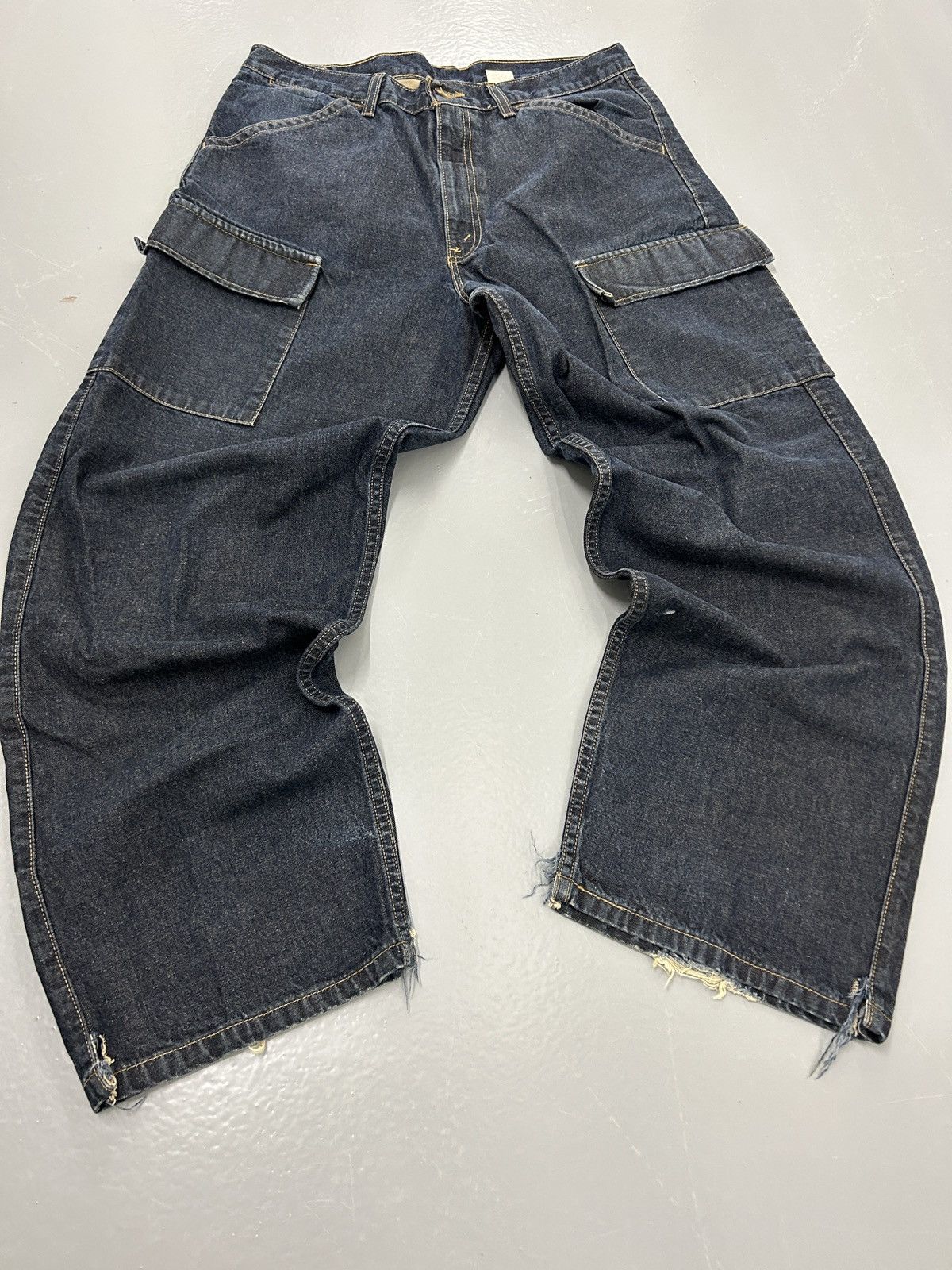 Carhartt × Levi's × Vintage CRAZY VINTAGE 90’s LEVIS JNCO STYLE CARGO BAGGY JEANS Y2k Size US 34 / EU 50 - 2 Thumbnail