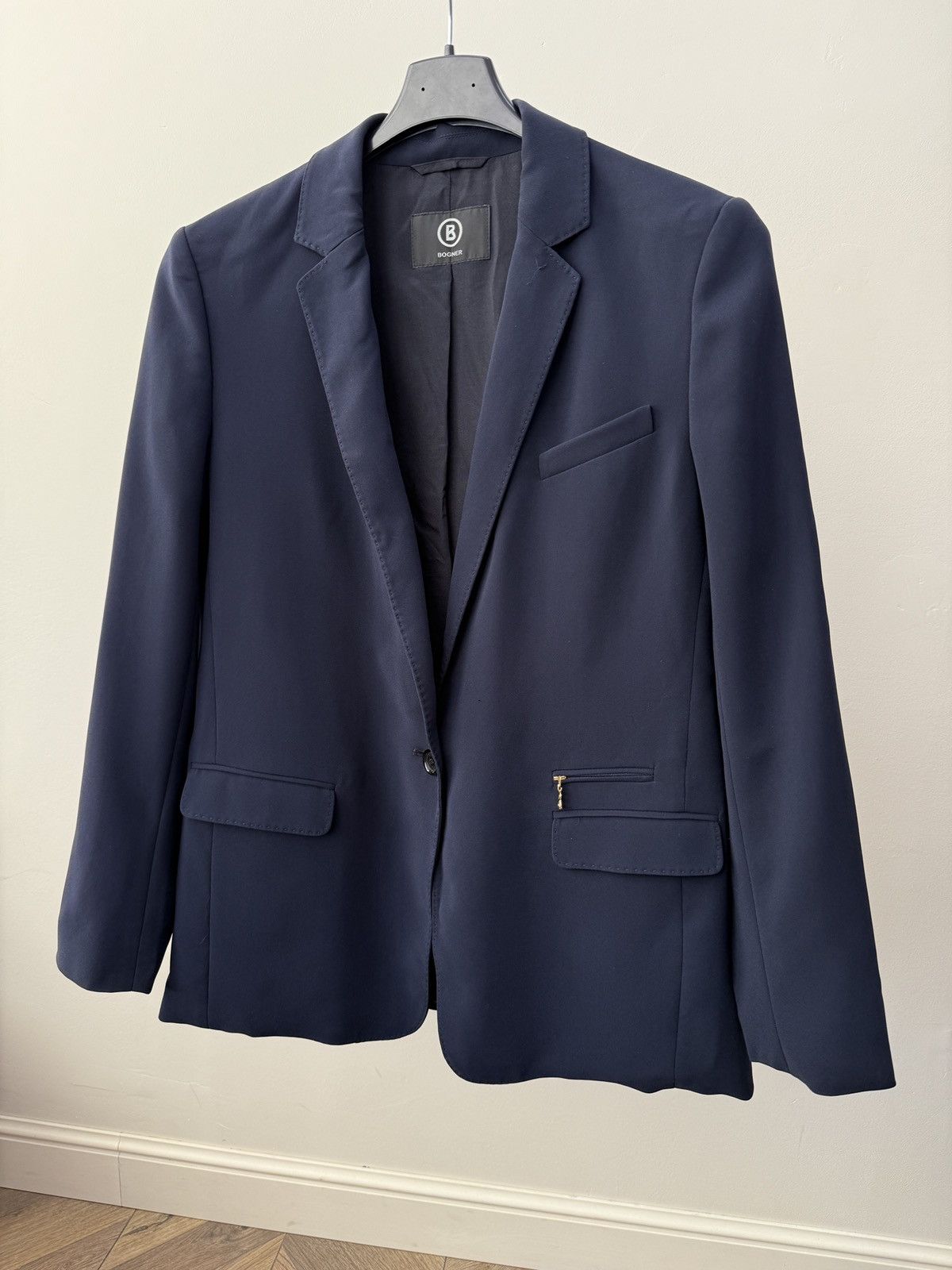 Bogner Vintage Bogner Women’s Navy Blue Blazer Jacket Size L / US 10 / IT 46 - 3 Thumbnail