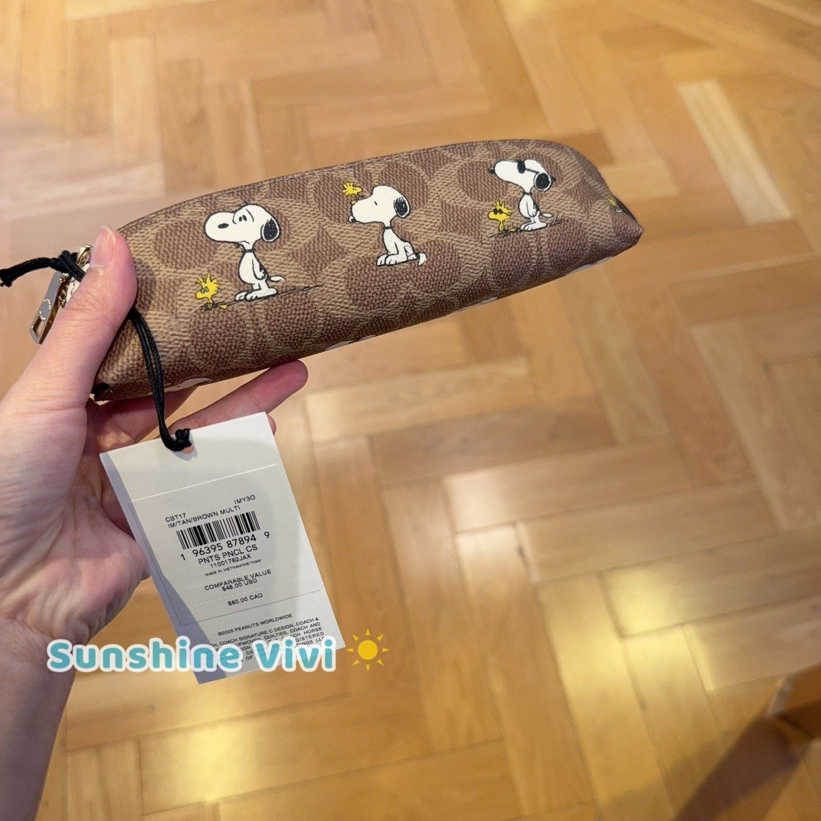 Coach NWT Coach X Peanuts Pencil Case With Snoopy Print CBT17 Size ONE SIZE - 2 Thumbnail