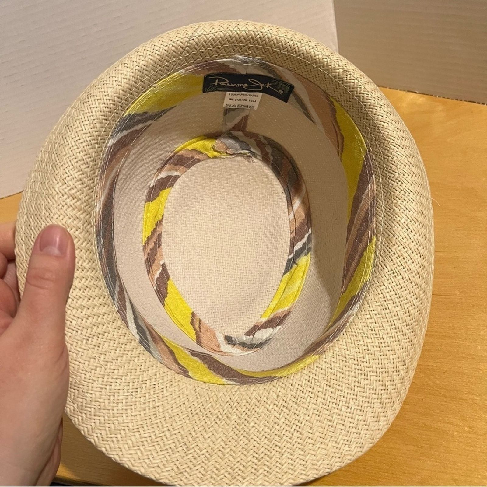 Panama Jack Original Panama Jack Fedora Hat Straw Look Natural Woven Size ONE SIZE - 6 Thumbnail