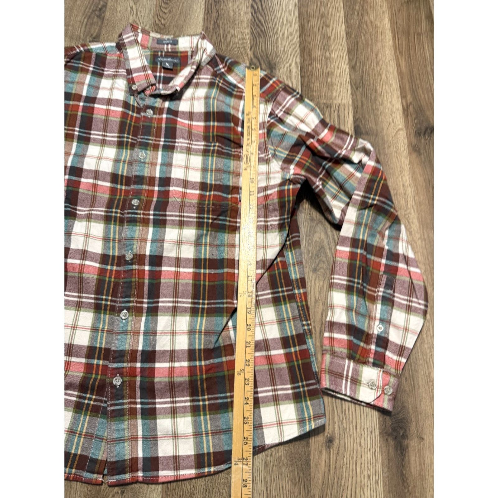 Eddie Bauer Eddie Bauer Shirt Men XL Plaid Long Sleeve Button Up Green Red White Yellow Collared Pocketed Casual/Classic Mens Size US XL / EU 56 / 4 - 7 Thumbnail