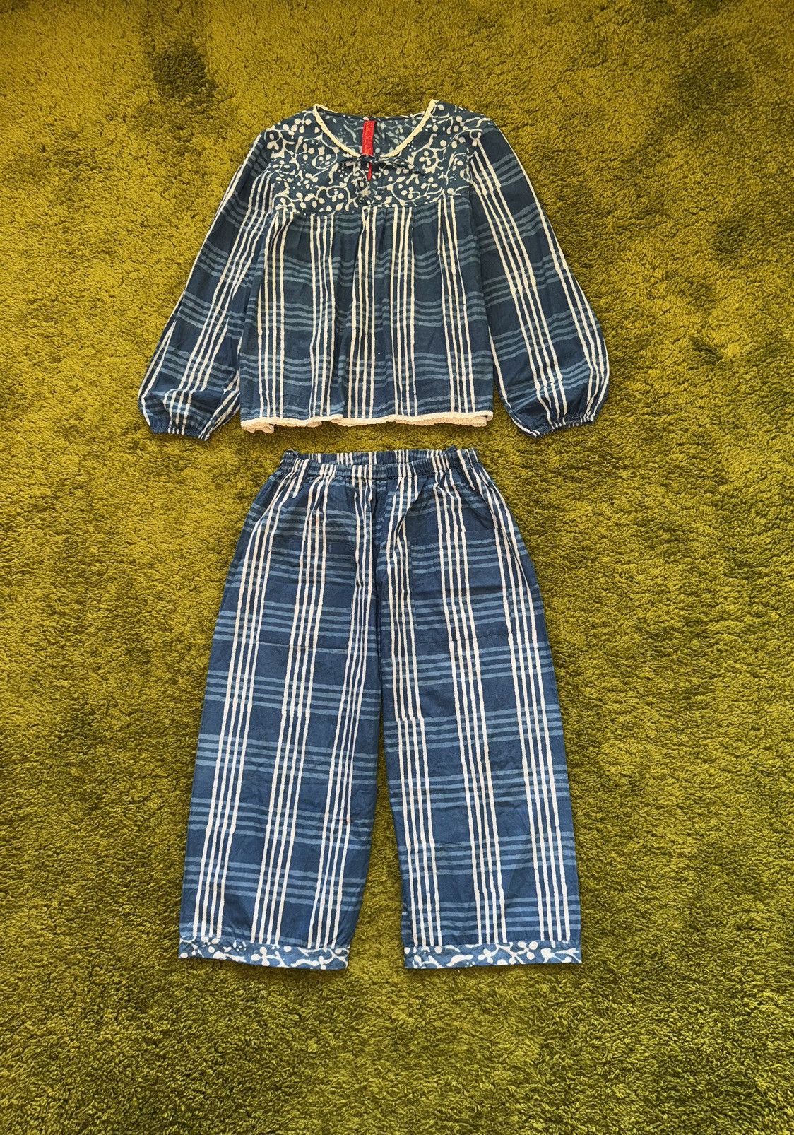 Designer Ewa I Walla A/W 2020 checkered suit blouse + wide leg pants Size S / US 4 / IT 40 - 1 Thumbnail