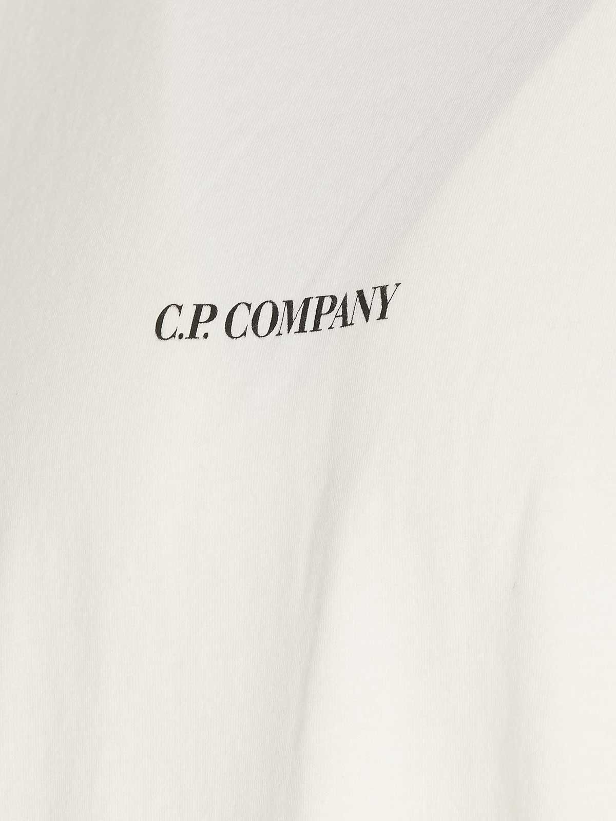 C.P. Company o1y1224 Crewneck T-Shirt in White Size US XL / EU 56 / 4 - 4 Thumbnail