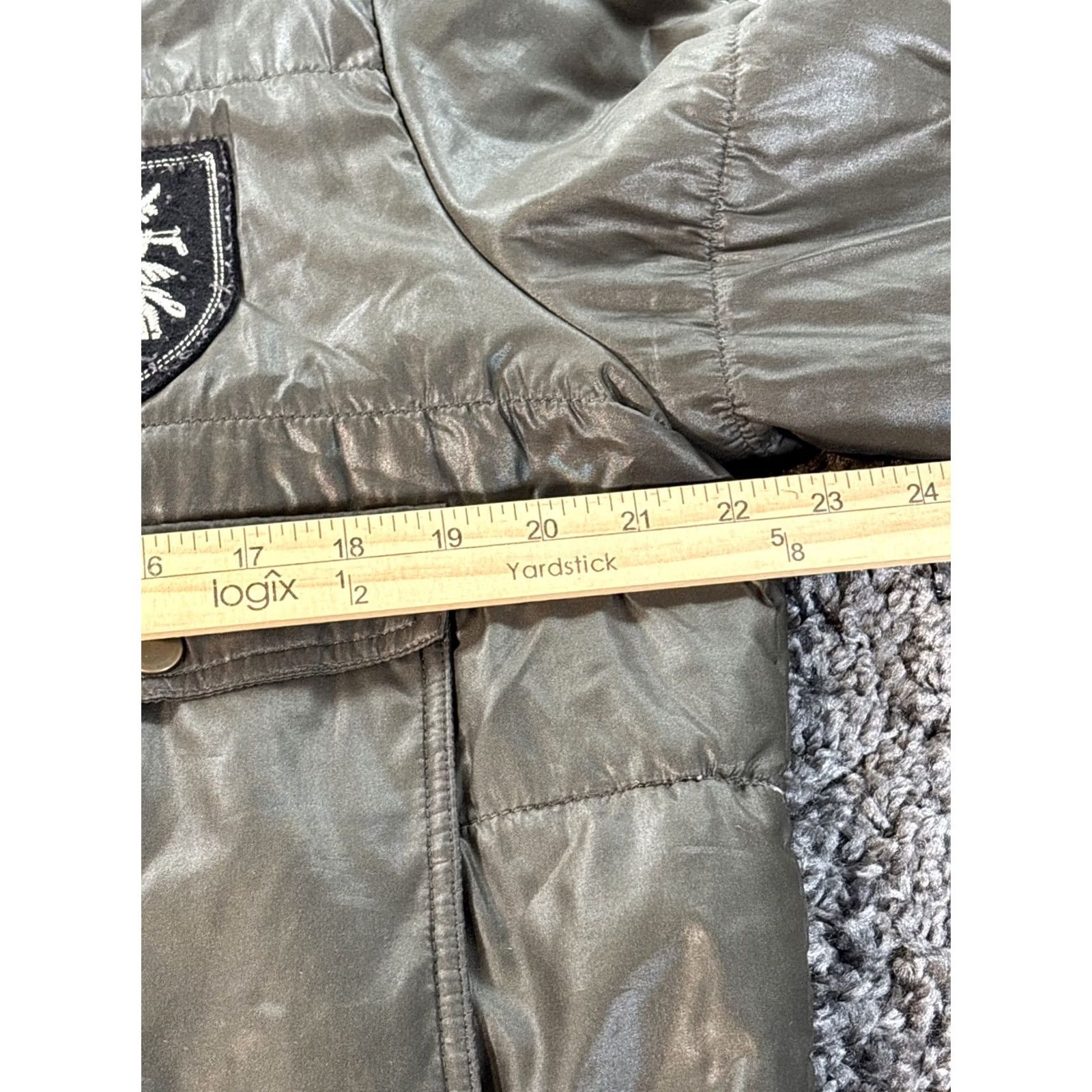 Vintage VINTAGE Bomber Jacket Womens XL Brown 90s Puffer Military Nylon Lining Nylon Outer Shell Size XL / US 12-14 / IT 48-50 - 3 Thumbnail