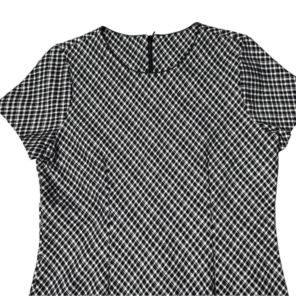 Spanx NWT New SPANX Ponte Stretch Jacquard Black Plaid Mini Dress Size L / US 10 / IT 46 - 4 Thumbnail
