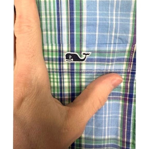 Vineyard Vines Vineyard Vines Tucker Shirt Mens Medium Blue Tartan Plaid Slim Button-Down Button-Up Size US M / EU 48-50 / 2 - 7 Thumbnail
