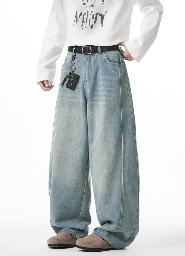 Jean Men's American retro loose washed scimitar jeans y2k Size US 32 / EU 48 - 1 Thumbnail