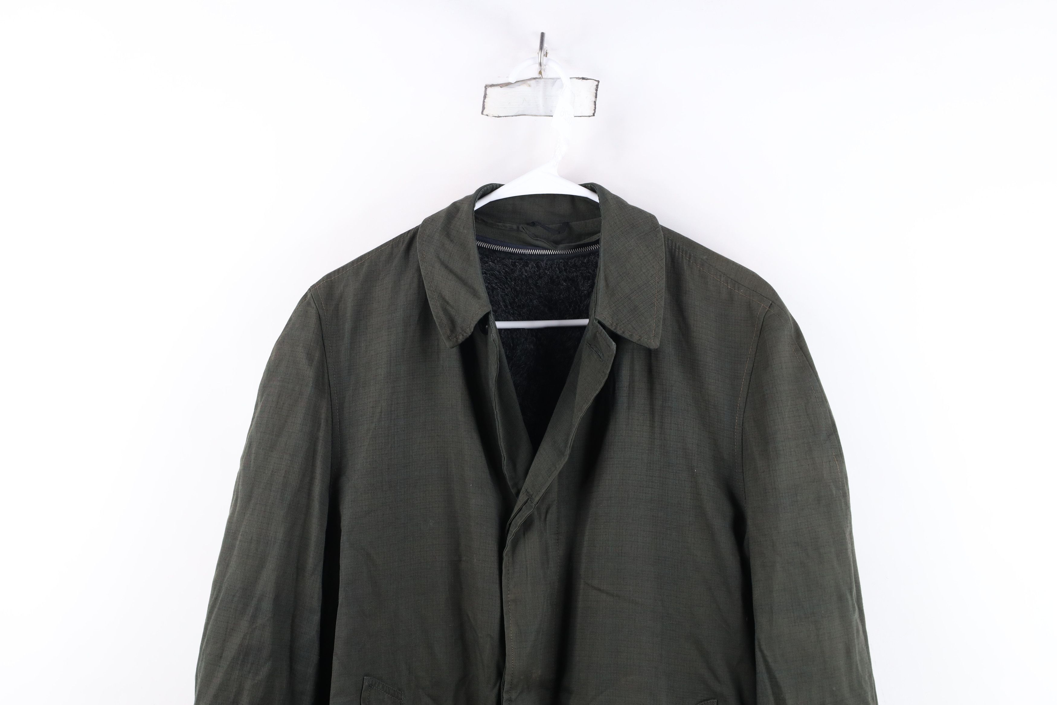 Vintage Vintage 50s Streetwear Gabardine Mohair Lined Trench Coat Size US XL / EU 56 / 4 - 2 Thumbnail