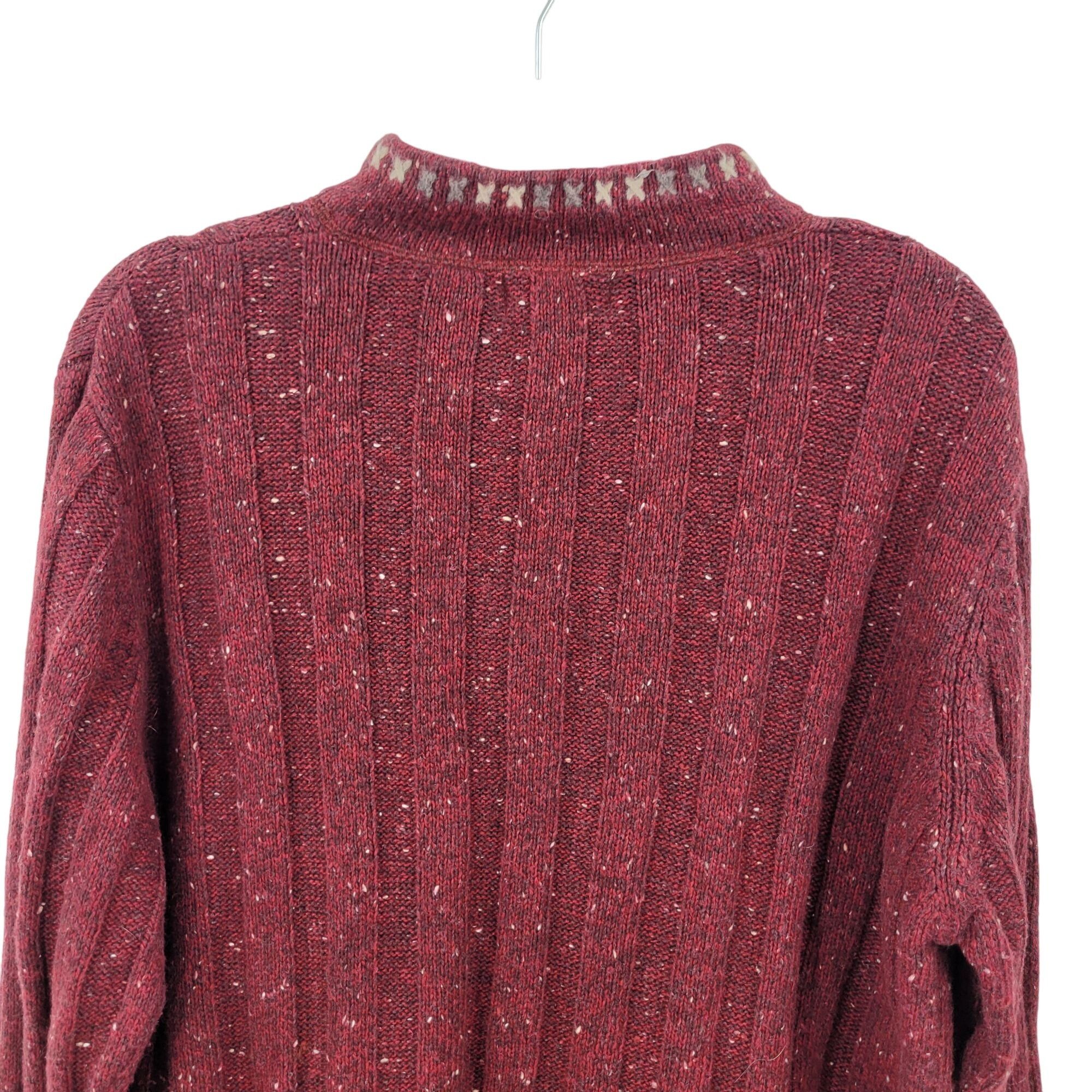 Woolrich Woolen Mills Woolrich Womens XL Ruby Heather Henley Sweater Wool Ribbed K Size XL / US 12-14 / IT 48-50 - 8 Thumbnail