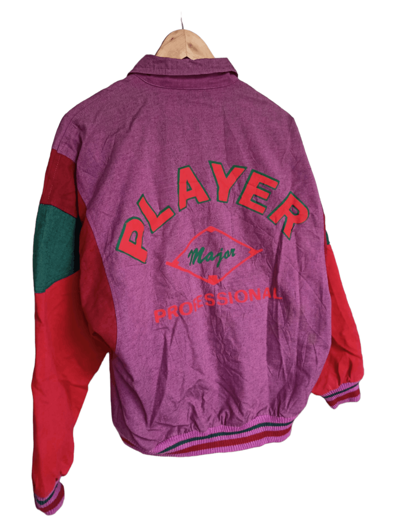 Vintage A.T Player Bomber Jacket Big Spellout At The Back Size US L / EU 52-54 / 3 - 8 Thumbnail