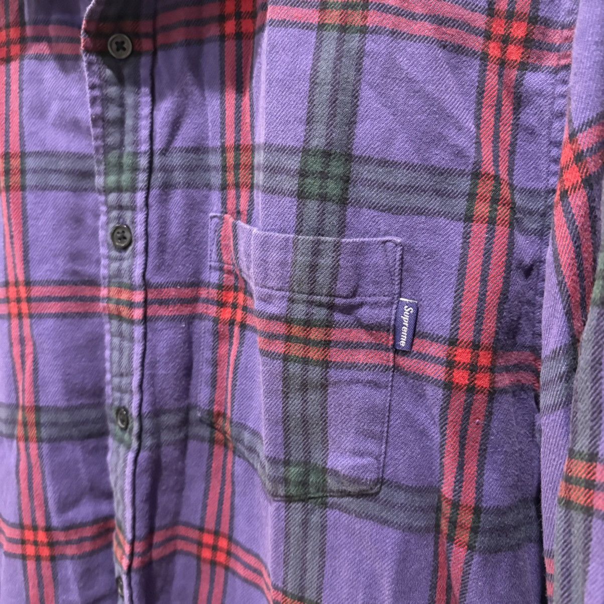 Supreme Supreme Purple Plaid Flannel Size US L / EU 52-54 / 3 - 3 Thumbnail