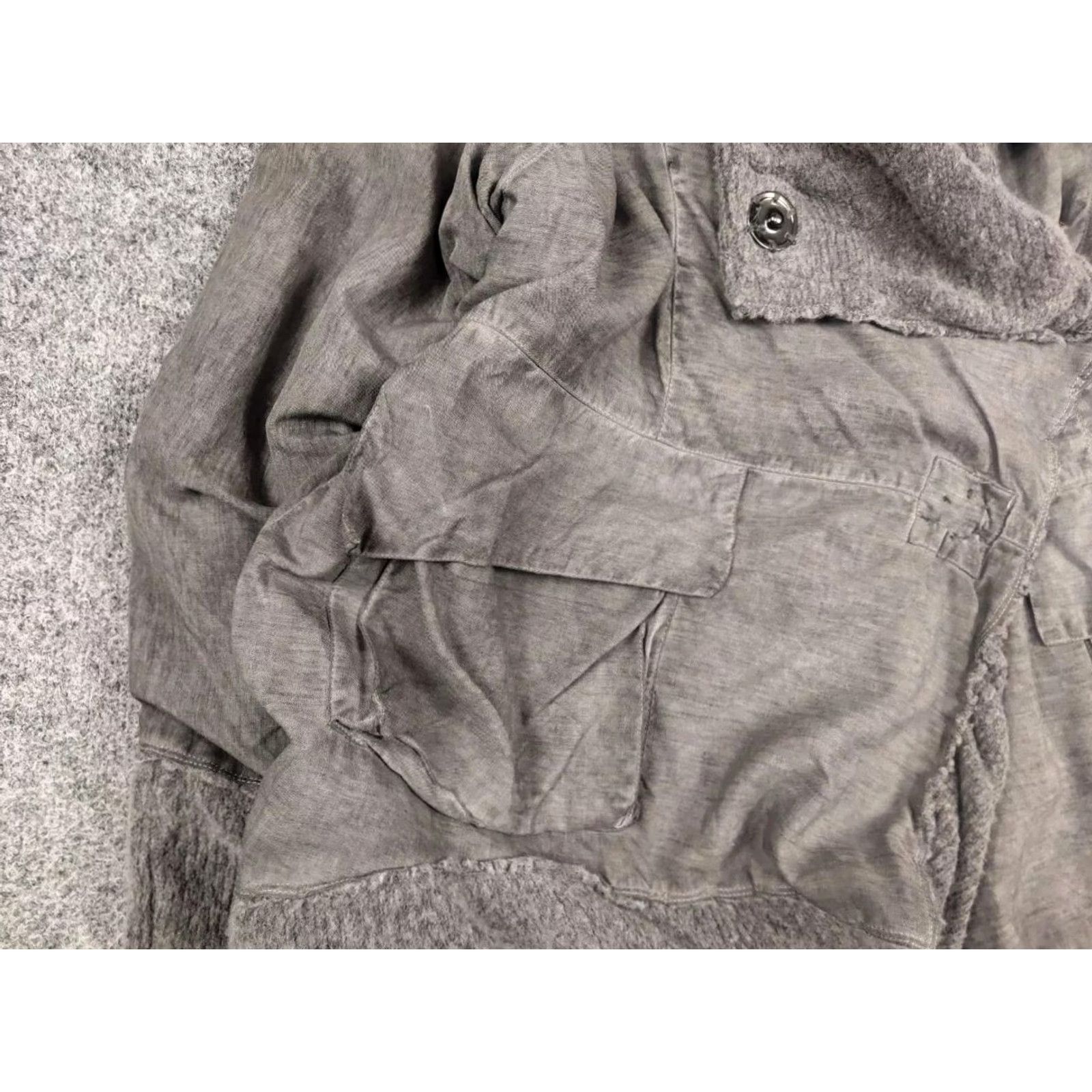Vintage GRIZAS Design Garment Gray Oversized Pocket Jacket Silk Wool Blend Shirt Regular M Womens Size M / US 6-8 / IT 42-44 - 5 Thumbnail