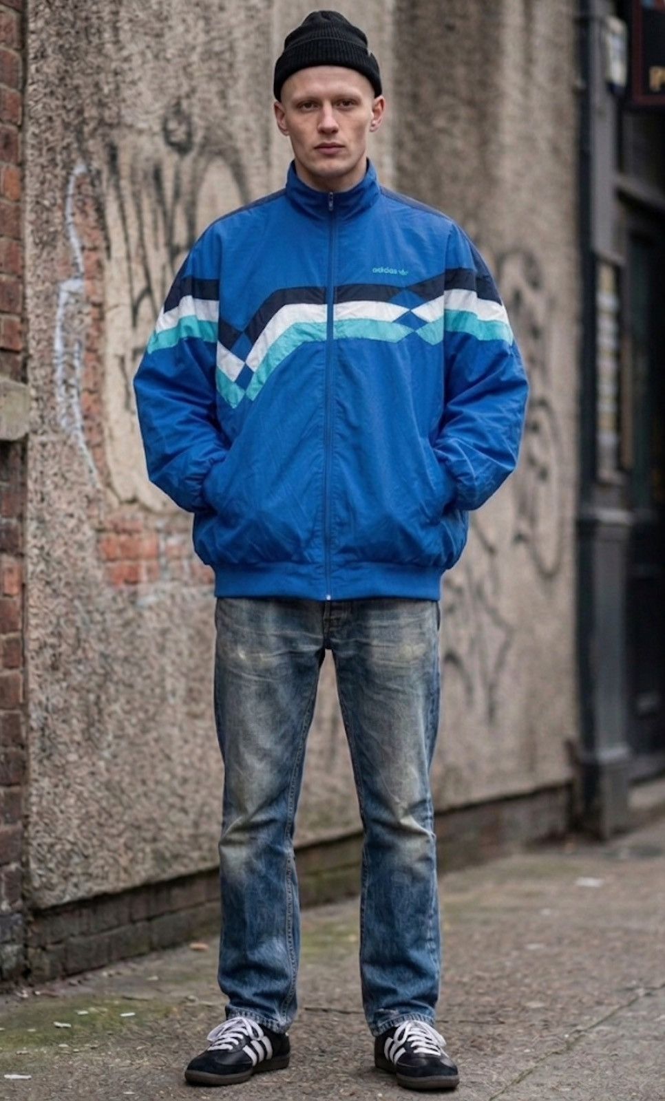 Adidas Vintage 90s Adidas Bloke Core Tracktop Jacket Size US L / EU 52-54 / 3 - 1 Thumbnail