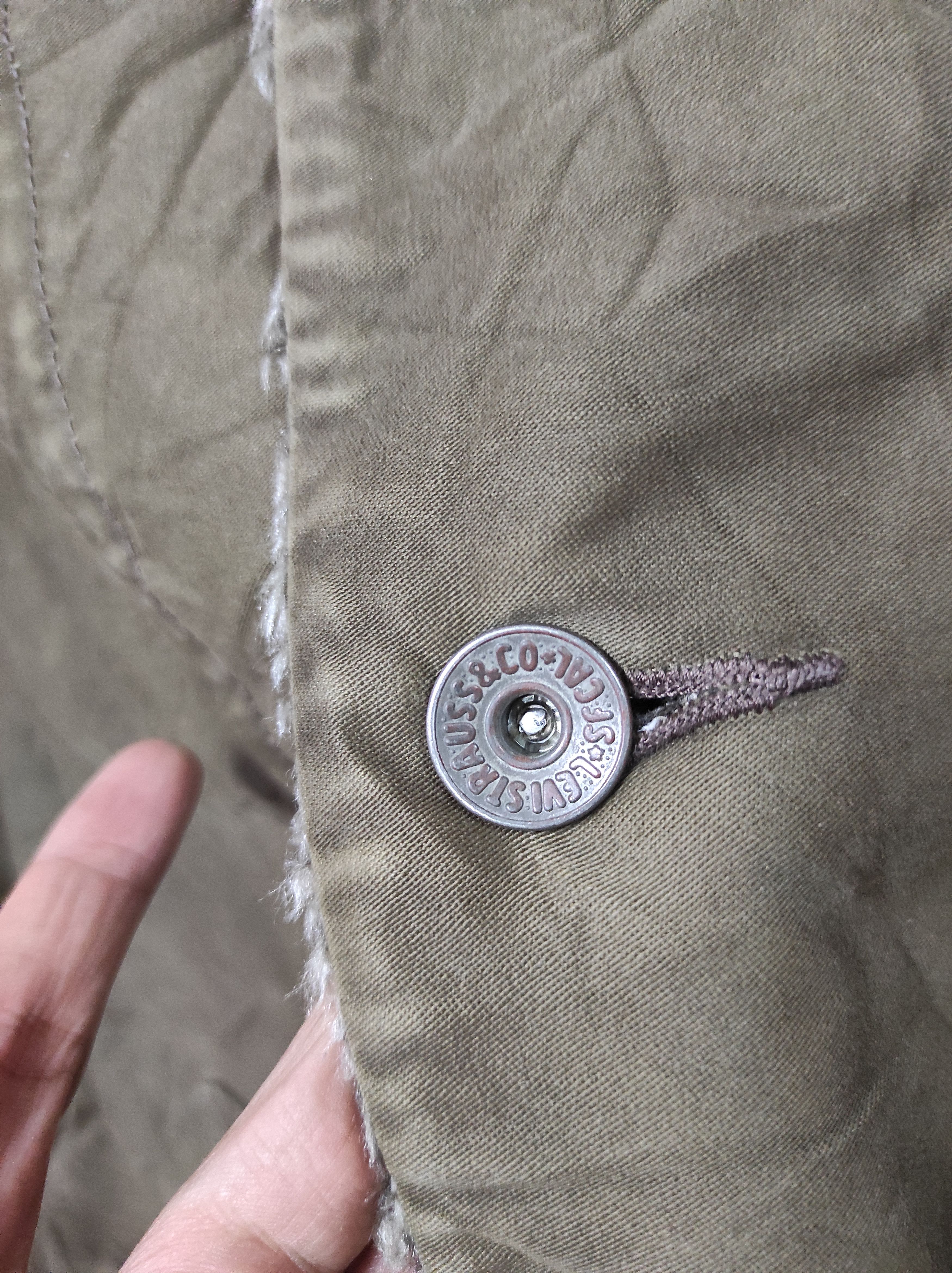 Japanese Brand × Levi's LEVI'S STYLE MILITARY SHERPA COLLAR JACKET DISTRESSED Size L / US 10 / IT 46 - 5 Thumbnail