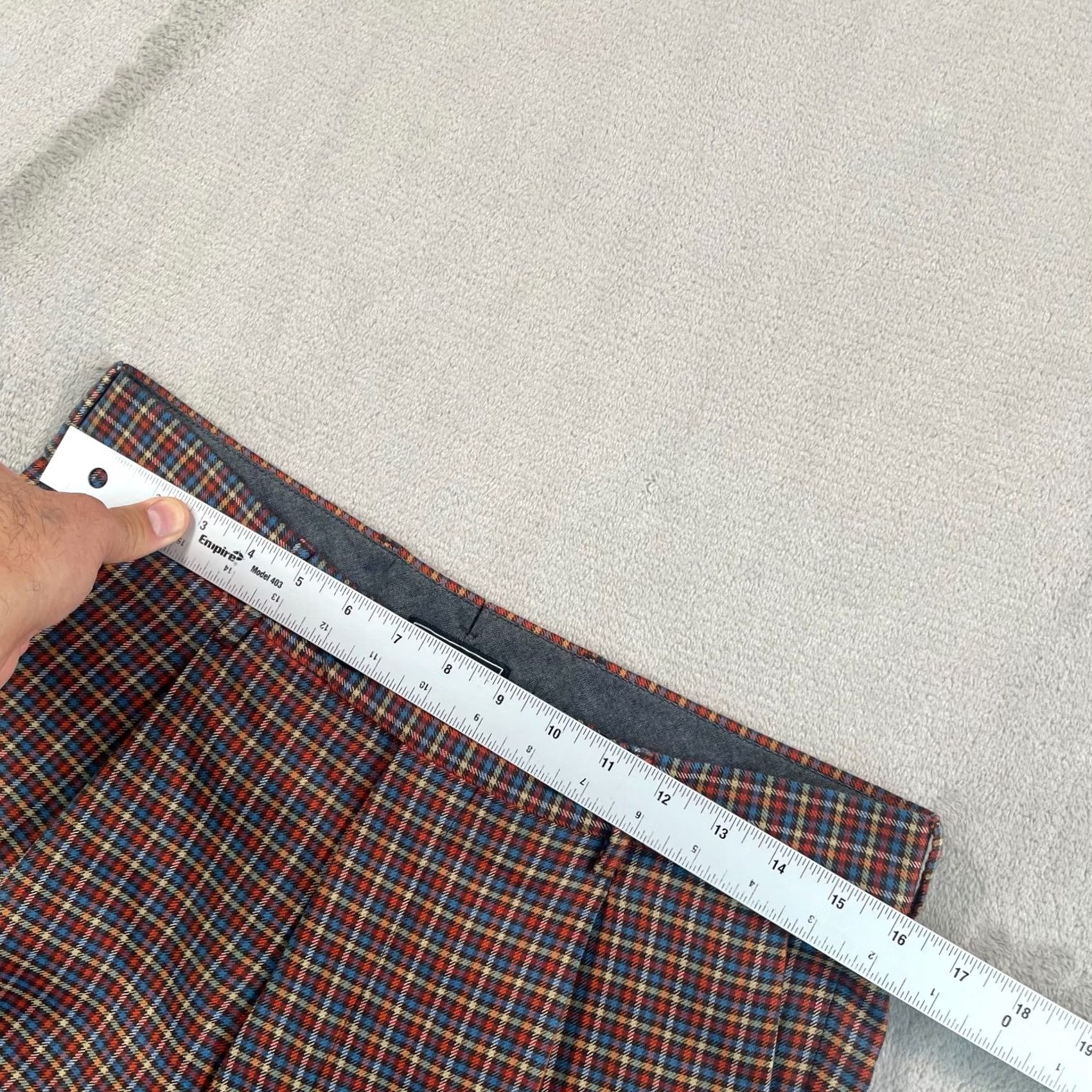 Todd Snyder Todd Snyder Tab Trousers Men 30x29 Multi Plaid Wool Blend Pleated Cuffed NWOT Size US 30 / EU 46 - 5 Thumbnail
