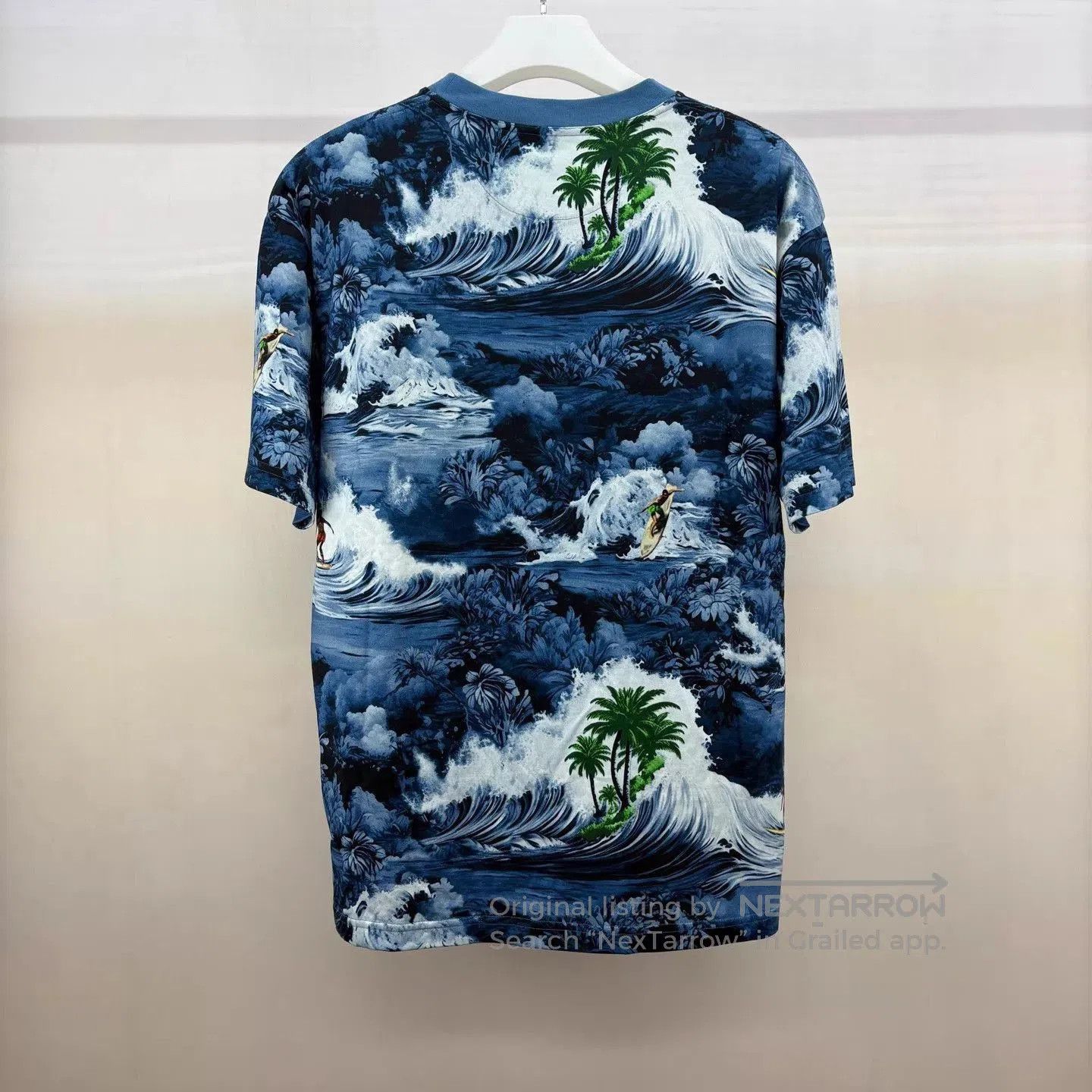 Louis Vuitton Blue Surf Wave Print Short Sleeve Shirt XL. Size US XL / EU 56 / 4 - 2 Thumbnail
