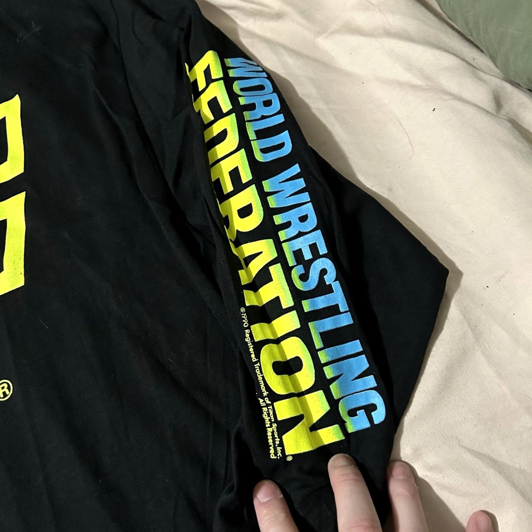 Anvil VINTAGE WWF Wrestling Neon Long Sleeve Shirt XL Men Black 90s Shirts Size US XL / EU 56 / 4 - 3 Thumbnail