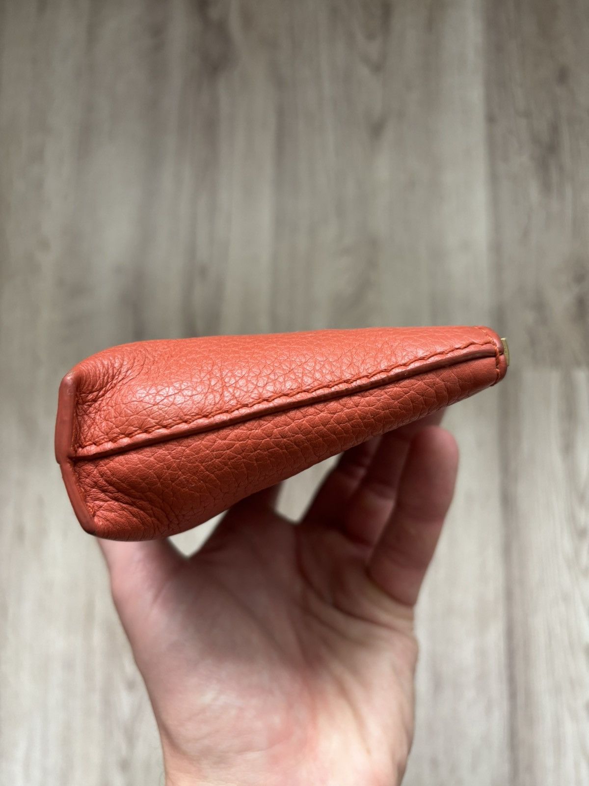 Burberry Burberry Orange Grain Leather Cosmetic Pouch – ROSCROM215CR Size ONE SIZE - 5 Thumbnail