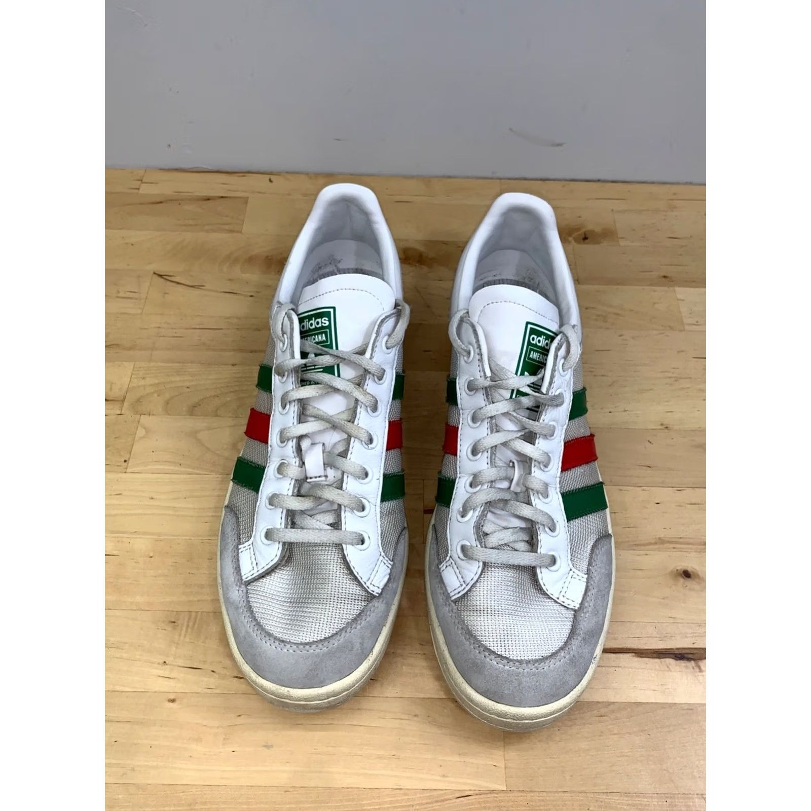 Adidas Adidas Americana White Green Scarlet Men US 10.5 UK 10 Sneaker Low Top Rubber Sole Casual Athletic Shoes Size US 11 / EU 44 - 4 Thumbnail