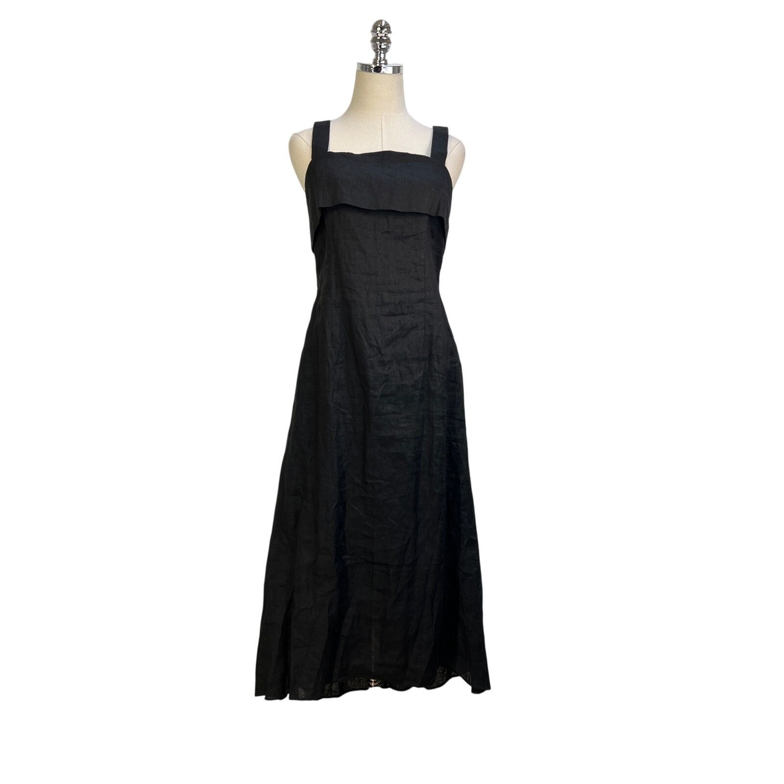 Other Luxley Black Huxely Linen Midi Dress Size M / US 6-8 / IT 42-44 - 1 Thumbnail