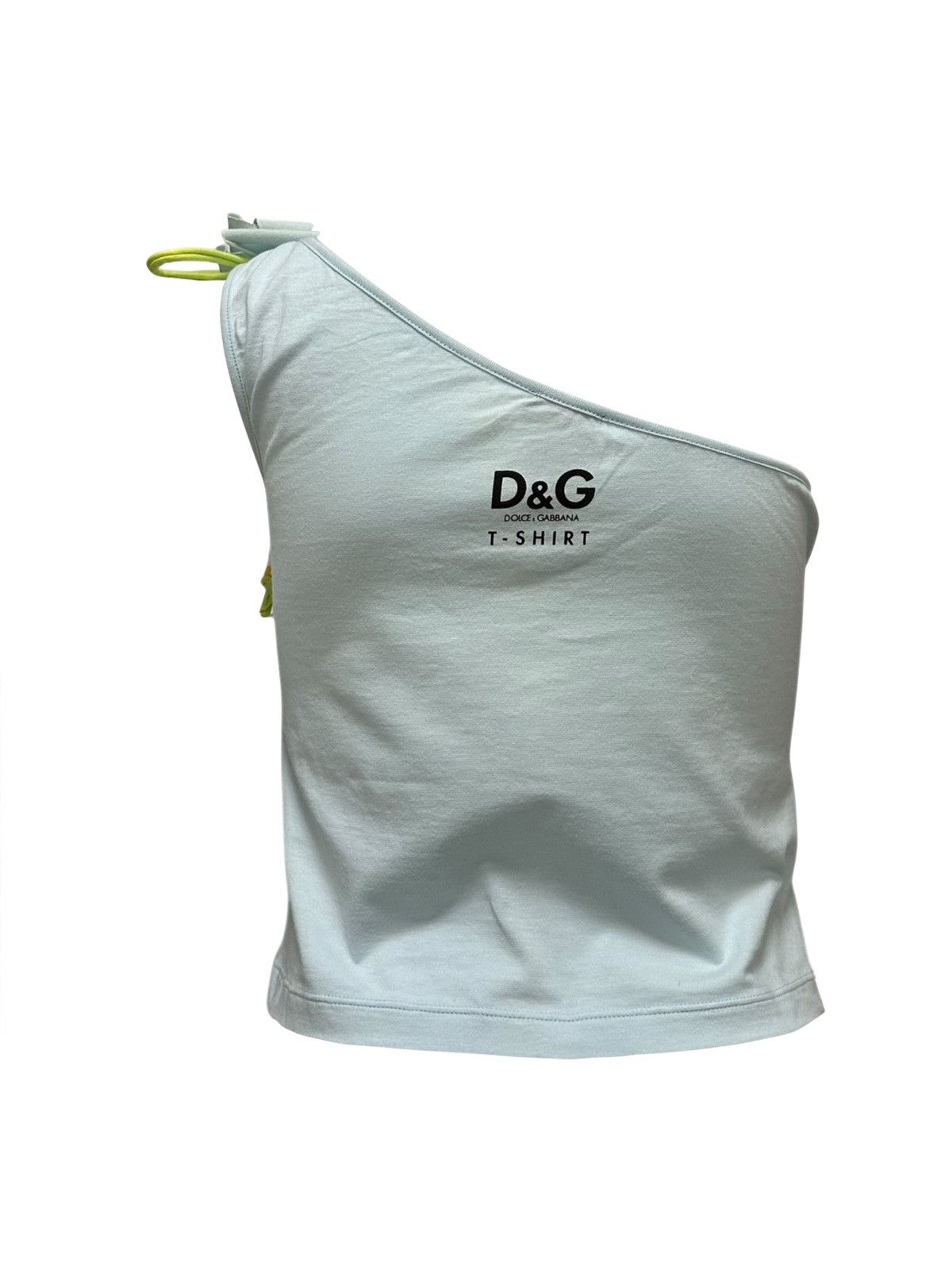 Dolce & Gabbana D&G "CHICAGO" Print Rhinestone One Shoulder Top Size XS / US 0-2 / IT 36-38 - 2 Thumbnail