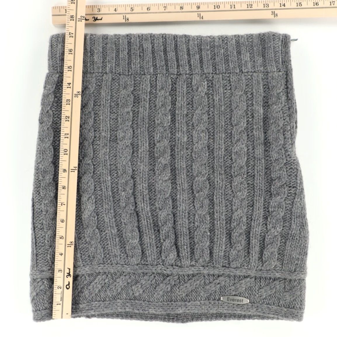 Vintage Everest Wool Knit Skirt Gray Women's S Size 28" / US 6 / IT 42 - 3 Thumbnail