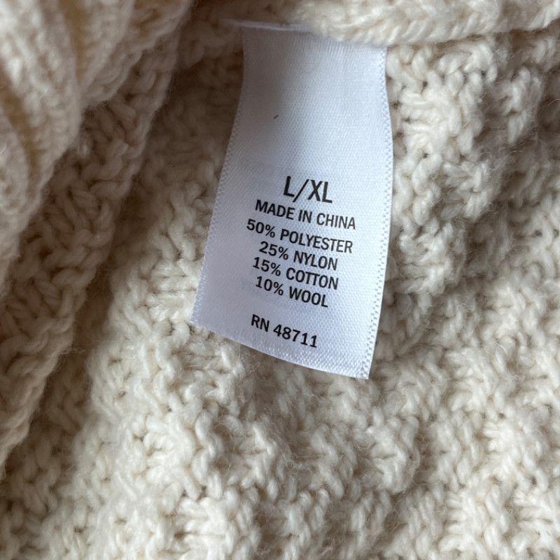 Other Falls Creek Cream Knit Cardigan Sweater L/XL Size XL / US 12-14 / IT 48-50 - 5 Thumbnail