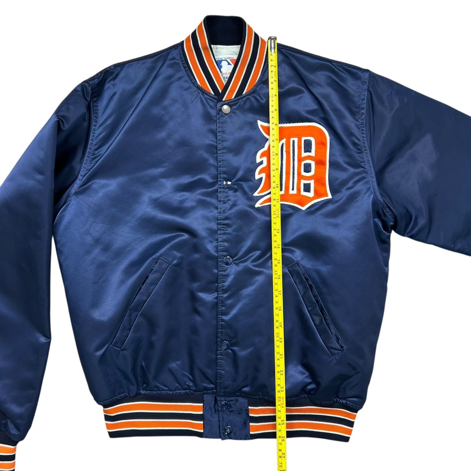 MLB VTG 90s MLB DETROIT TIGERS STARTER SATIN BOMBER JACKET M Size US M / EU 48-50 / 2 - 9 Thumbnail